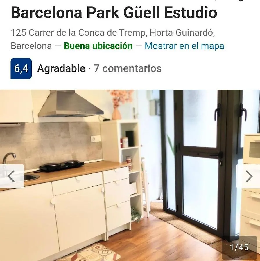 Estudio Barcelona Park Guell Lägenhet